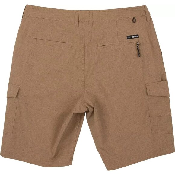 Salty Crew Drifter 2 Hybrid Walkshort Shorts Mens Size 34 Khaki Casual Summer - Picture 2 of 4